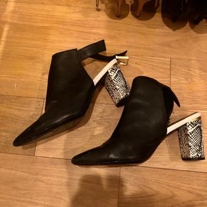 Calvin Klein Zebra Heeled Booties